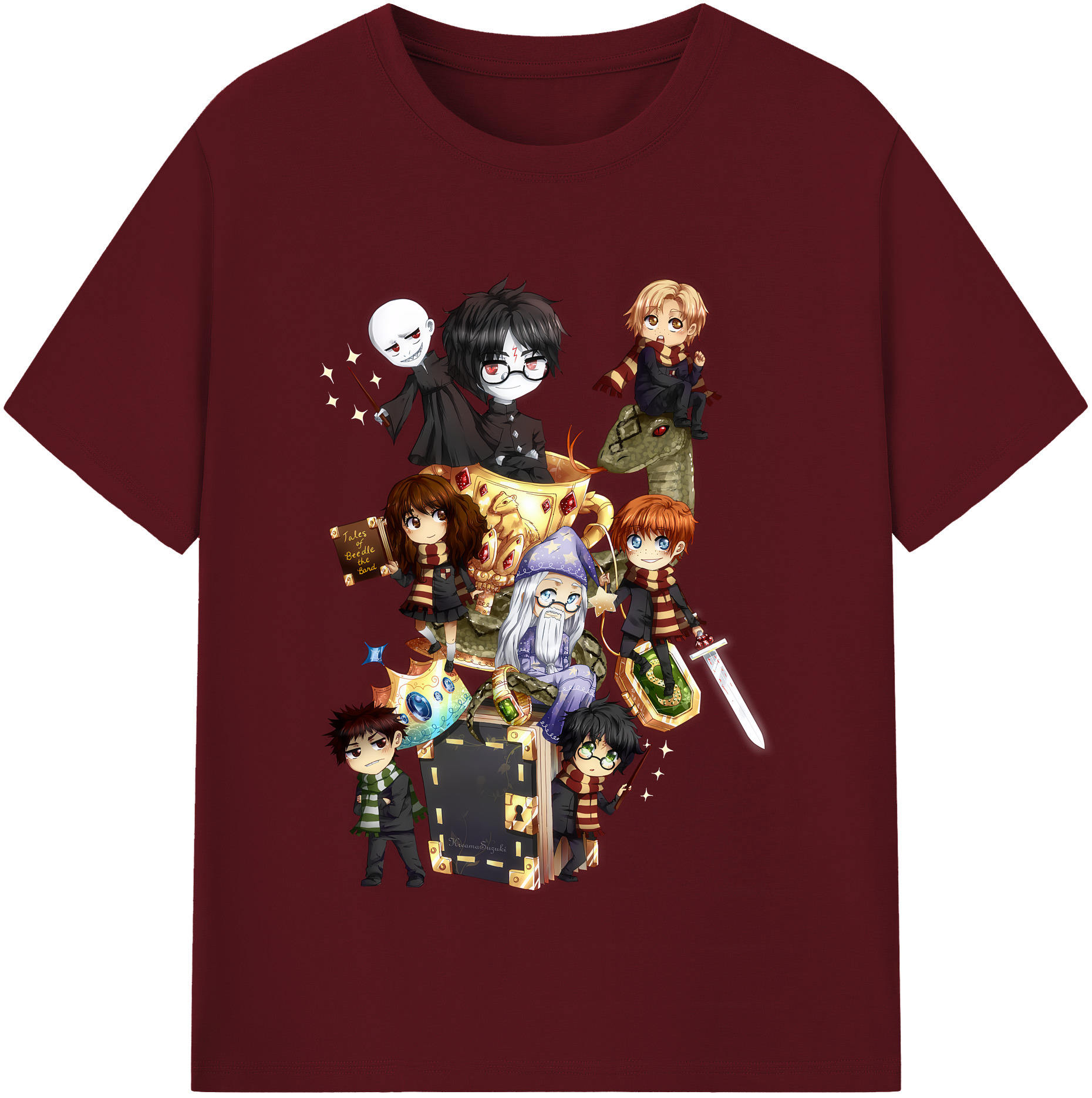 （画像用） Harry Potter ハリー・ポッターシリーズ 綿100％半袖Tシャツ（フロントプリント）